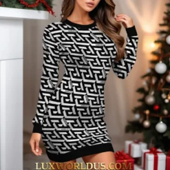 VERSACE Premium SWEATER DRESS Limited Edition 2025 LUX-MLQ-0TNCBSSVX