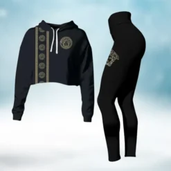 VERSACE Premium Croptop Hoodie and Leggings Set MRS-CRF+DDK-13112321