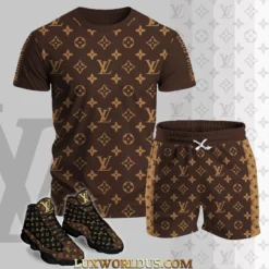 LOUIS VUITTON Premium T-Shirt & Shorts Match AJ 13 Sneaker Hot Summer 2025 LUX-TX+STK-0NHXWEJQP