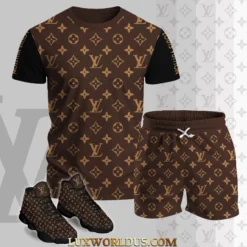 LOUIS VUITTON Premium T-Shirt & Shorts Match AJ 13 Sneaker Hot Summer 2025 LUX-TX+STK-0OTZRR5JI