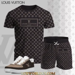 LOUIS VUITTON T-Shirt & Shorts Match AF1 Sneaker Hot 2025 LUX-TX+STK-0MZXR16SR