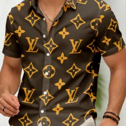 LOUIS VUITTON Premium Short Sleeve Button Shirt LUX-SP-003OC3UWI