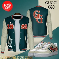 [LIMITED] GUCCI Varsity Jacket x AF1 Sneaker Hot 2025 LUX-BJ1+F40-000HMSH5UTU