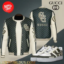 [LIMITED] GUCCI Varsity Jacket x AF1 Sneaker Hot 2025 LUX-BJ1+F40-000WJAAR9D9
