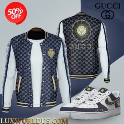 [LIMITED] GUCCI Varsity Jacket x AF1 Sneaker Hot 2025 LUX-BJ1+F40-0006DXAZ8D7