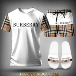 BURBERRY T-Shirt & Short Match Slides 2025 LUX-TX+STK+Z65-0MBSVTXAB