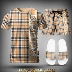 BURBERRY T-Shirt & Short Match Slides 2025 LUX-TX+STK+Z65-0OEYKYGXI