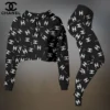 CHANEL Premium Cropped Hoodie Leggings Set  LUX-CRF+DDK-2E7H1XXL