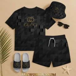 GUCCI Premium T-Shirt & Shorts Summer Set 2025 LUX-TX+STK-0QYOLKJAC
