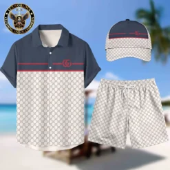 [NEW] Luxury GUCCI Hawaii Shirt & Short x Cap For Man Summer 2025 LUX-BKGCY+STK+CAP-GC136816