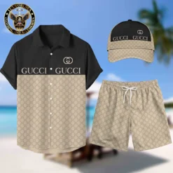 [NEW] Luxury GUCCI Hawaii Shirt & Short x Cap For Man Summer 2025 LUX-BKGCY+STK+CAP-GC136814