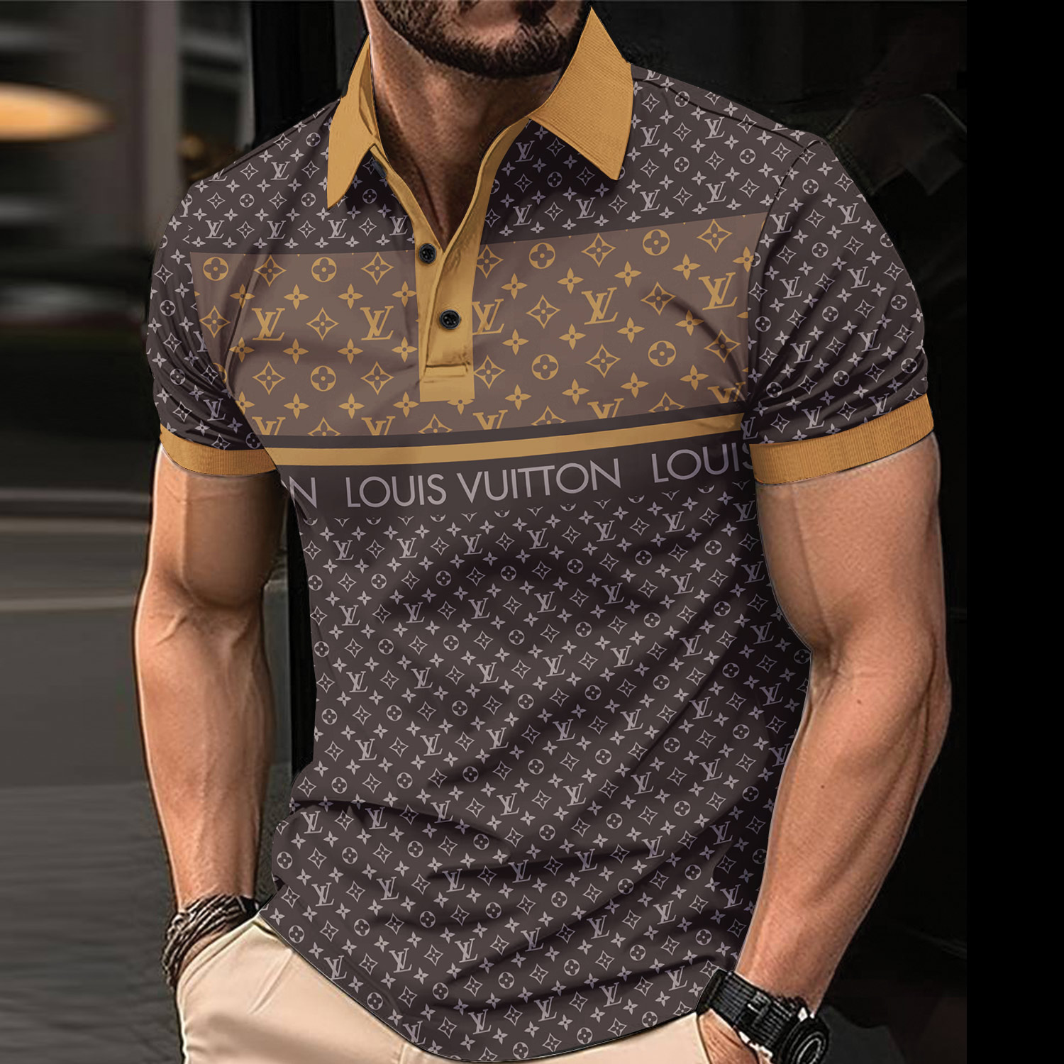 NEW Arrival LOUIS VUITTON Polo Shirt For MEN 2024 MRS-PO-LV136814