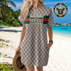 GUCCI Premium Short Sleeve Pocket Dress 💖 Summer 2024 LUX-CJX1-0000DLZURKLG