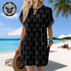 GUCCI Premium Short Sleeve Pocket Dress 💖 Summer 2024 LUX-CJX1-0000TRNTIMSU