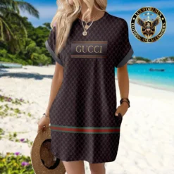 GUCCI Premium Short Sleeve Pocket Dress 💖 Summer 2024 LUX-CJX1-0000Q9QU8UH2
