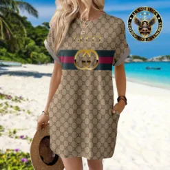 GUCCI Premium Short Sleeve Pocket Dress 💖 Summer 2024 LUX-CJX1-0000SQVAFEM0