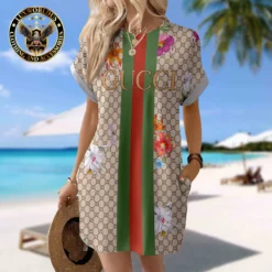 GUCCI Premium Short Sleeve Pocket Dress 💖 Summer 2024 LUX-CJX1-0000ZG8DHETX