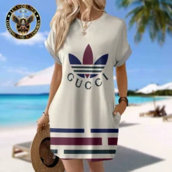 GUCCI Premium Short Sleeve Pocket Dress 💖 Summer 2024 LUX-CJX1-0000JU8KQ4T9