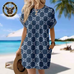 GUCCI Premium Short Sleeve Pocket Dress 💖 Summer 2024 LUX-CJX1-0000WNTDGJKF
