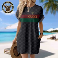 GUCCI Premium Short Sleeve Pocket Dress 💖 Summer 2024 LUX-CJX1-0000EZNQMKL4