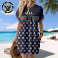 GUCCI Premium Short Sleeve Pocket Dress 💖 Summer 2024 LUX-CJX1-0000H5DVM46I