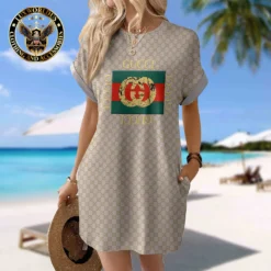 GUCCI Premium Short Sleeve Pocket Dress 💖 Summer 2024 LUX-CJX1-00009KFKN8OL