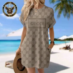 GUCCI Premium Short Sleeve Pocket Dress 💖 Summer 2024 LUX-CJX1-000020SBSMXO