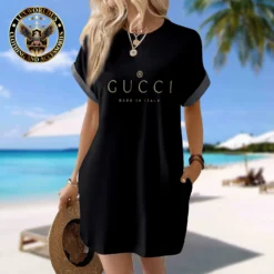 GUCCI Premium Short Sleeve Pocket Dress 💖 Summer 2024 LUX-CJX1-00001CL2EINF