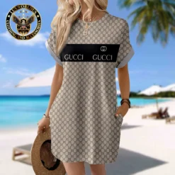 GUCCI Premium Short Sleeve Pocket Dress 💖 Summer 2024 LUX-CJX1-0000DAJNIMQF