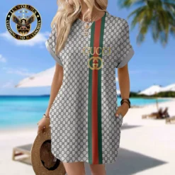 GUCCI Premium Short Sleeve Pocket Dress 💖 Summer 2024 LUX-CJX1-0000PE226W4U