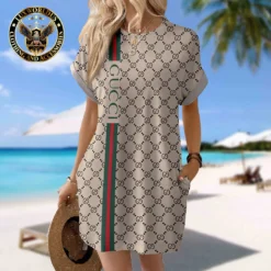 GUCCI Premium Short Sleeve Pocket Dress 💖 Summer 2024 LUX-CJX1-0000UCUEPAUD