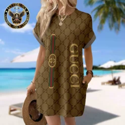 GUCCI Premium Short Sleeve Pocket Dress 💖 Summer 2024 LUX-CJX1-0000NODSPVBO