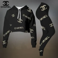 CHANEL Premium Cropped Hoodie Leggings Set  LUX-CRF+DDK-APPHOZAE