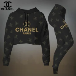 CHANEL Premium Cropped Hoodie Leggings Set  LUX-CRF+DDK-ZVICIRNG