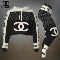 CHANEL Premium Cropped Hoodie Leggings Set  LUX-CRF+DDK-FQEGS5FC
