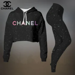 CHANEL Premium Cropped Hoodie Leggings Set  LUX-CRF+DDK-7X7AXYWZ