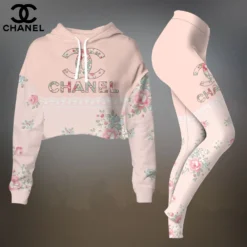CHANEL Premium Cropped Hoodie Leggings Set  LUX-CRF+DDK-CDQGRAWO