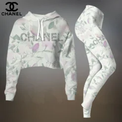 CHANEL Premium Cropped Hoodie Leggings Set  LUX-CRF+DDK-KOAHPAXB