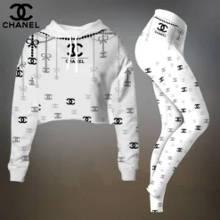 CHANEL Premium Cropped Hoodie Leggings Set  LUX-CRF+DDK-KIF2WPXT