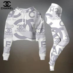 CHANEL Premium Cropped Hoodie Leggings Set  LUX-CRF+DDK-68O2VWUF