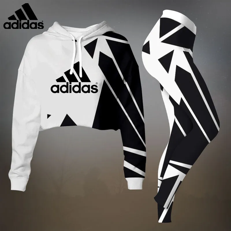 ADIDAS Premium Cropped Hoodie Leggings Set LUX-CRF+DDK-MAMDP7PN