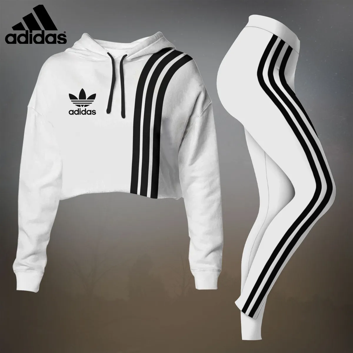 ADIDAS Premium Cropped Hoodie Leggings Set LUX-CRF+DDK-TCSS7K6Z