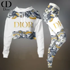 C.DIOR Premium Cropped Hoodie Leggings Set  LUX-CRF+DDK-1DDFKBKH