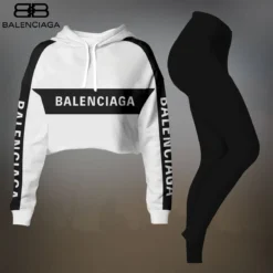 BALENCIAGA Premium Cropped Hoodie Leggings Set  LUX-CRF+DDK-HHRVQWEB