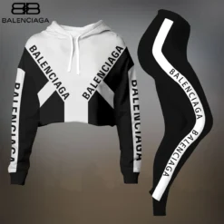 BALENCIAGA Premium Cropped Hoodie Leggings Set  LUX-CRF+DDK-FKIJE47L
