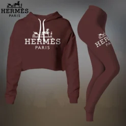 HERMÈS Premium Cropped Hoodie Leggings Set  LUX-CRF+DDK-IYIRQTBB