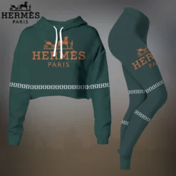 HERMÈS Premium Cropped Hoodie Leggings Set  LUX-CRF+DDK-KBREAU3U