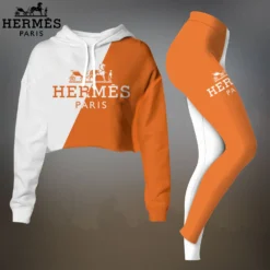 HERMÈS Premium Cropped Hoodie Leggings Set  LUX-CRF+DDK-P0CMAWSX