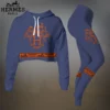 HERMÈS Premium Cropped Hoodie Leggings Set  LUX-CRF+DDK-S2A8DH98