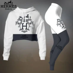 HERMÈS Premium Cropped Hoodie Leggings Set  LUX-CRF+DDK-QDUUBPOH